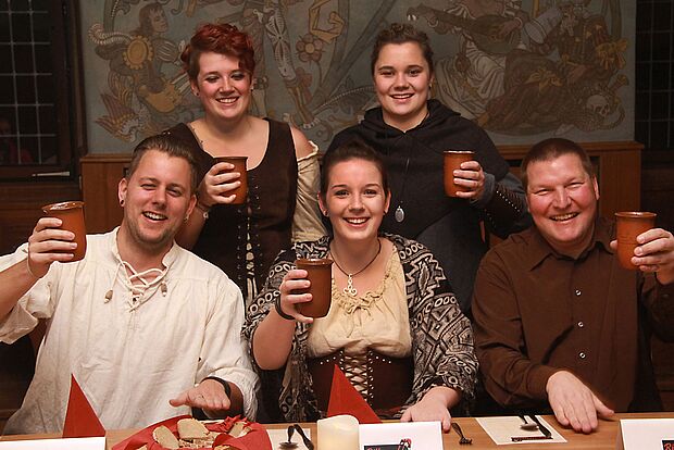 Ritteressen im Restaurant auf der Burg Altena im Märkischen Kreis 